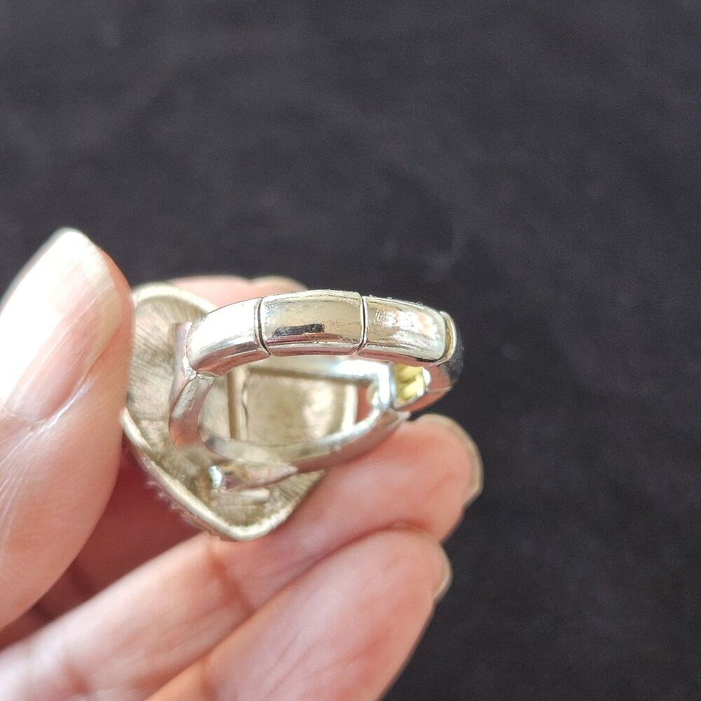 Lavender Purple Heart Adjustable Ring - Picture 3 of 3